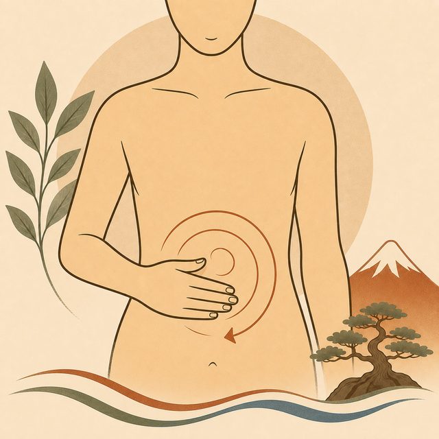 Self-massage of the abdomen