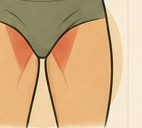 Inner thigh and groin crease