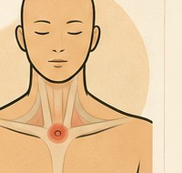 Base of the throat and collarbone notch
