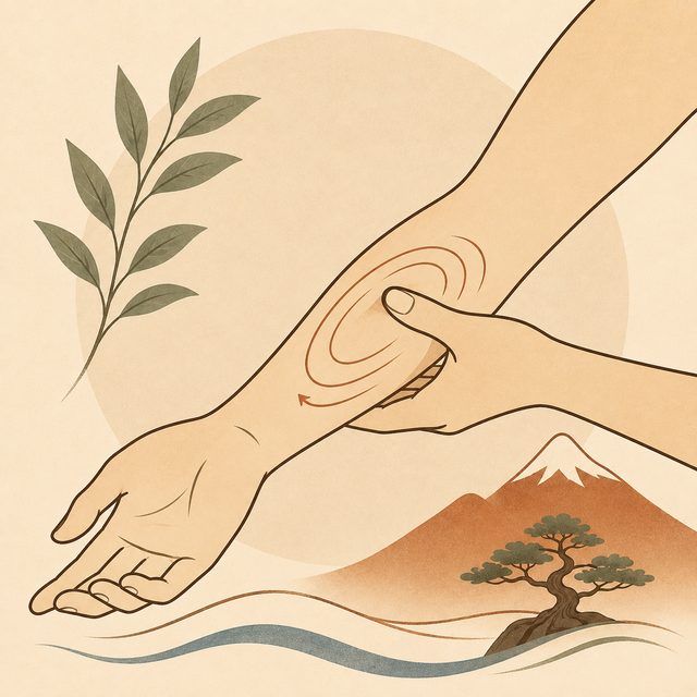 Self-massage of the forearm