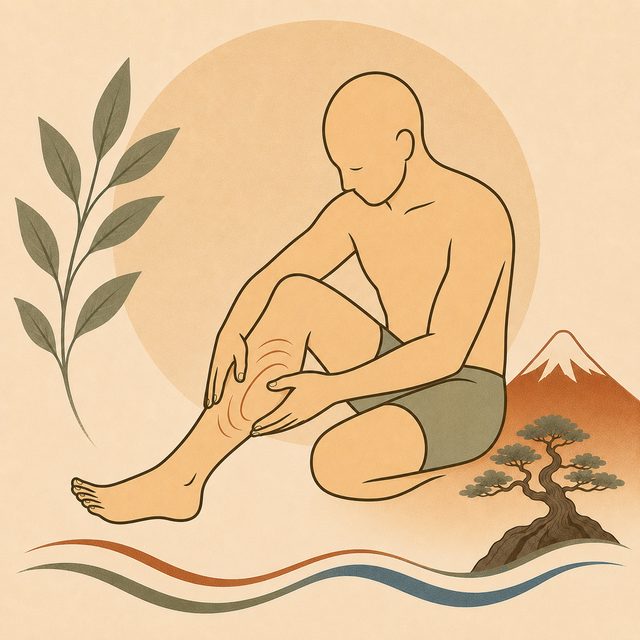Self-massage of the lower leg