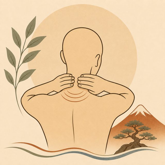 Self-massage of the posterior neck