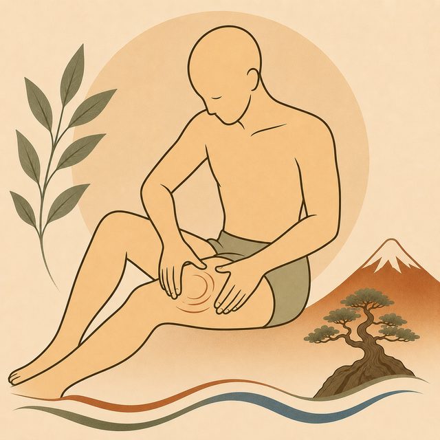 Self-massage of the upper leg